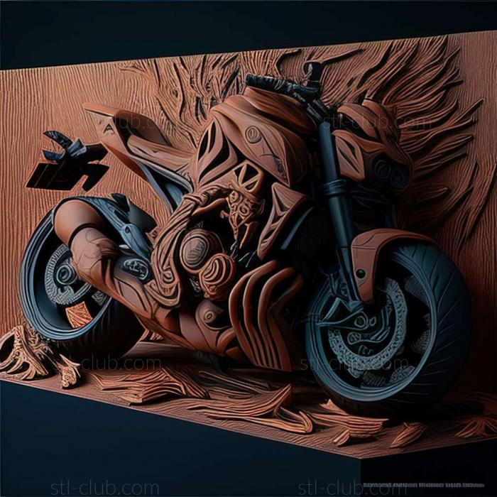 3D модель Yamaha MT 09 2015 (STL)